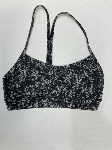 Lululemon Flow Y Bra Nulu Womens 2 black Support Utopia Multi Racerback