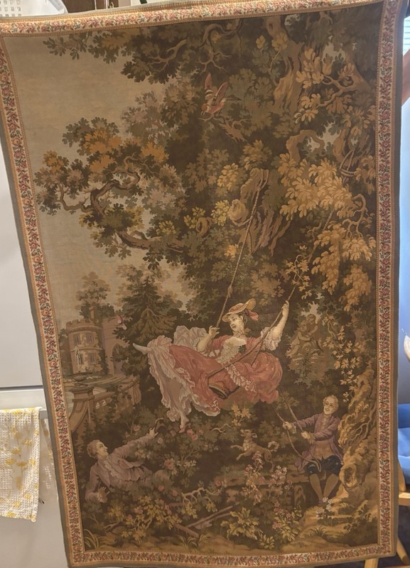 french tapestry wall hanging horizontal