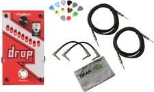 Digitech DROP Compact Polyphonic Drop Tune Pitch-Shifter w/ Power Supply, 4 Cabl