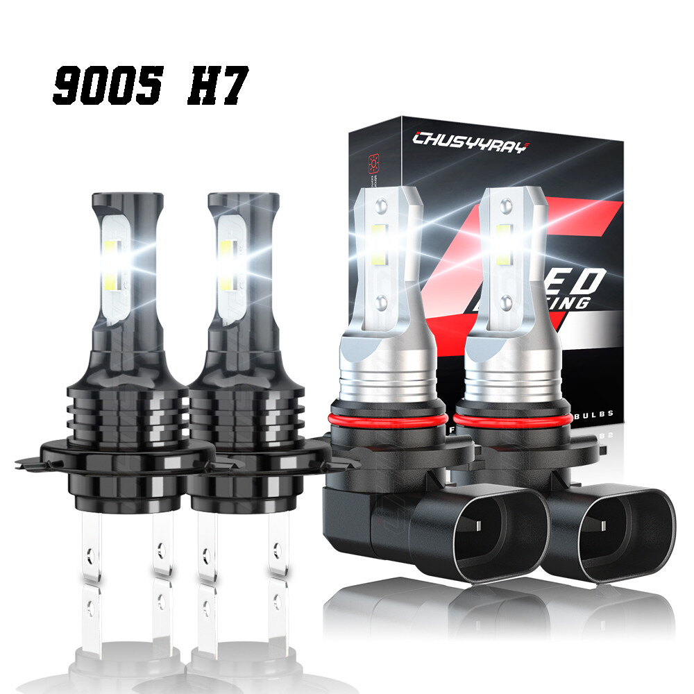 9005 H7 LED Headlight Conversion Kit High Low Beam Bulbs Combo