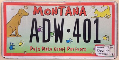 ANIMAL FRIENDLY PETS PET license plate ADW 401 Dog Cat Kitten