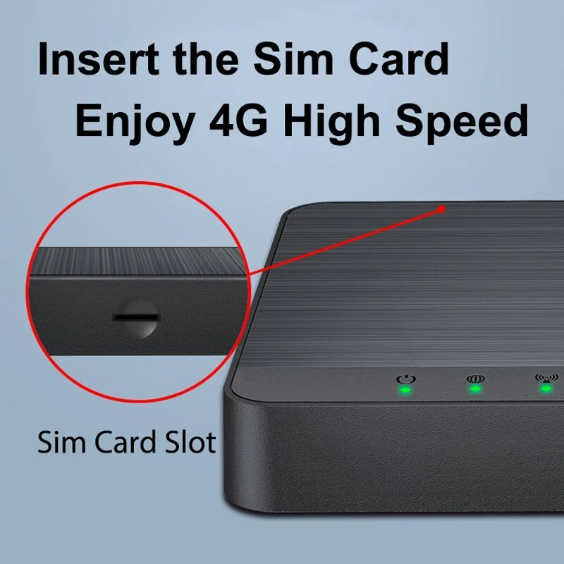 4G LTE Wireless WiFi Router 300Mbps CPE Hotspot with SIM Card Slot/LAN/WAN Port - Image 3 of 4