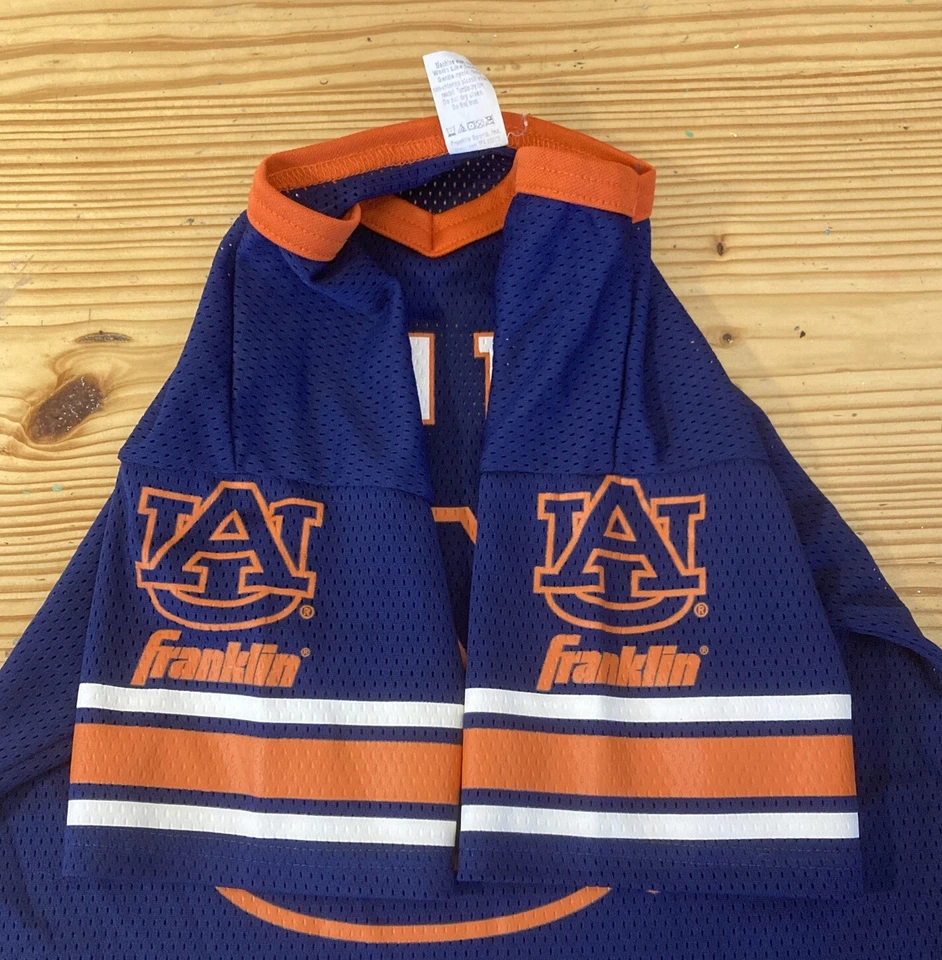 Camiseta de fútbol vintage de los Tigres de Auburn JUVENTUD talla mediana de Franklin Foto 4 de 4