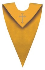 Gold V-Neck Choir Stole