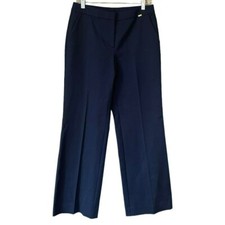 St. John Navy Blue Wide Leg Trouser Dress Pants Womens 6