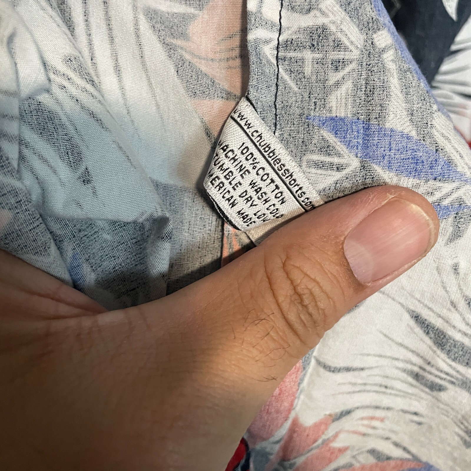 Chubbies Shirt Mens Medium Blue Orange Floral Hawaiian Popover Beach Tropical