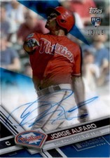 2017 Topps Clearly Authentic #CAAU-JA Jorge Alfaro Blue #/25