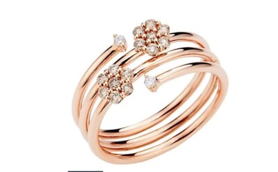 Argyle QVC Diamant Brillant Ring 0,32 ct 585 Roségold Gr. 54 Neu
