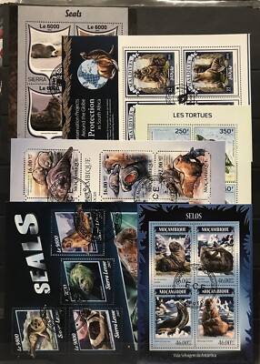 6x Marine Animals on Stamps - CTO - Z15 | eBay