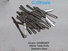 24 pcs. SAMBONET Dinner Table Knife Stainless Steel (USED).