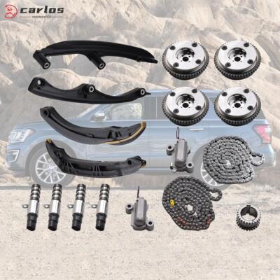 For 17-23 Ford F150 3.5L Ecoboost Chains Guides Tensioners Phaser Kit Solenoids