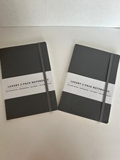 Luxury 2-Pack Notebooks College Ruled Peforated 130 Pages 120 GSM Quality Gray