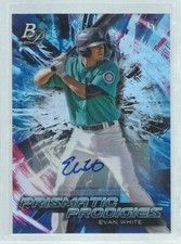 EVAN WHITE 2018 BOWMAN PLATINUM PRISMATIC PRODIGIES ON CARD AUTO PROSPECT #D /50