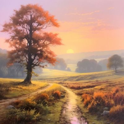 Yorkshire Dales Fluss Pastell Kunst Luxus Leinwand Wand Bild Druck Bunt