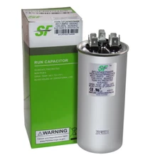 TRANE Dual Run Capacitor - 40+7.5 MFD - 370/440V Round for Motor & Comp