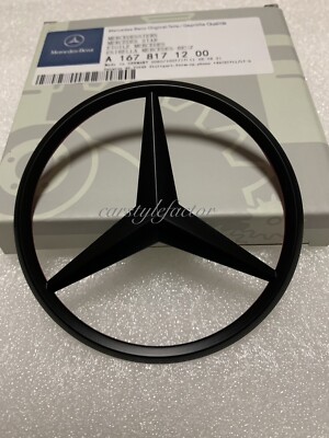 Mattschwarz Sternabzeichen hinten für Mercedes GLE53 GLE450 GLE300d GLE350d W167 2019+