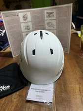 NEW TurboSke Large White Ski Snowbaord Helmet Snow Audio Compatible Vented