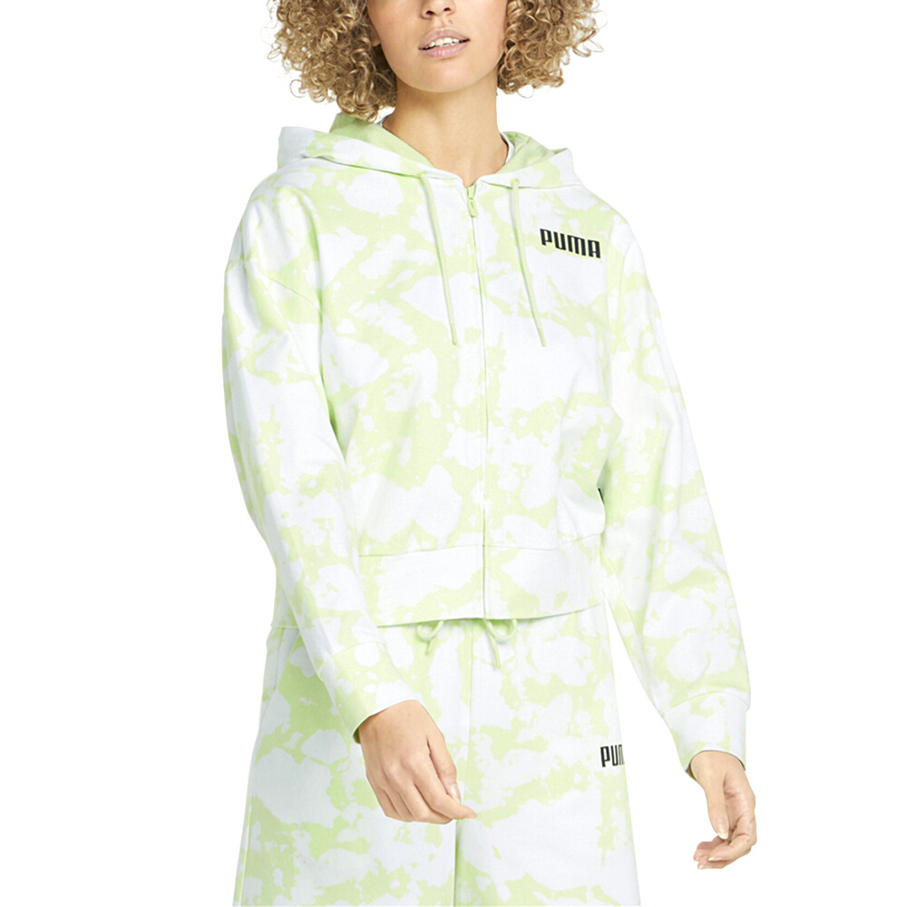 Puma Summer Graphic Aop Толстовка с капюшоном на молнии Tr Женский размер XL Повседневная верхняя одежда 84872