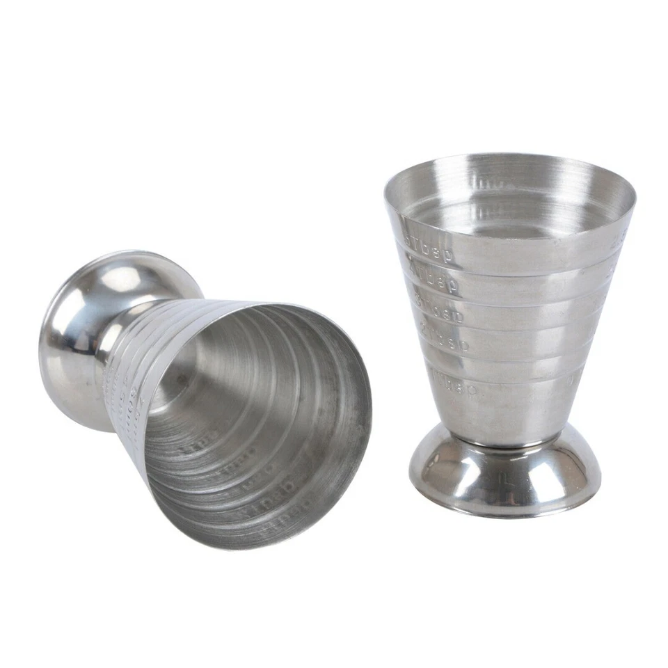 Acier Inoxydable 75 ml Spirit cocktails mesurer tasses Jigger alcool Bartending - Photo 3/4