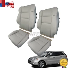 Driver Passenger Leather Seat Cover For 2007-2012 Acura RDX 2.3L Perforated Gray