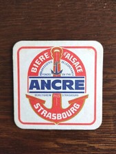 Rare sous bock bière Ancre Pils Brasserie de l'espérance Alsace Dessous de verre