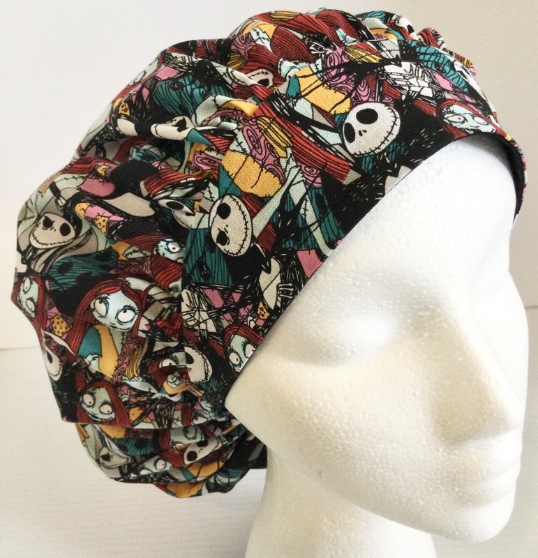 Nightmare Before Christmas Scrub Hat Small Bouffant Medical Surgery Hat