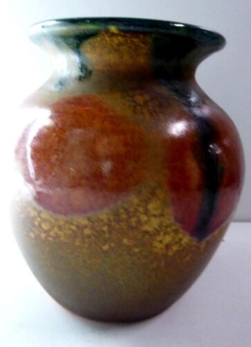 VINTAGE RAY COOK POTTERY VASE AUSTRALIAN STUDIO CERAMIC ARTIST HAND PAINTED - Picture 1 of 4