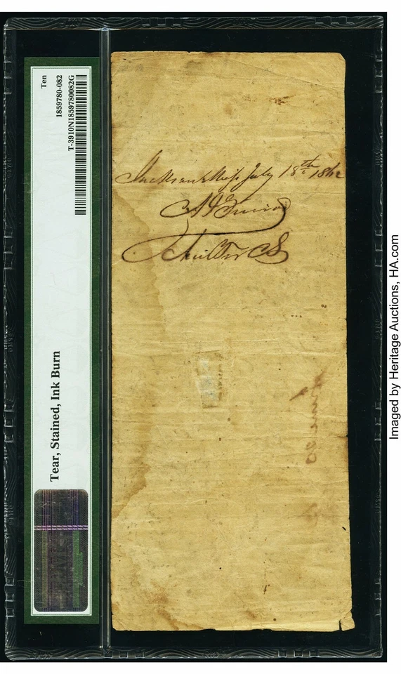 T-39 $100 1862 A.J. Guirot Asst. Treasurer issue endorsement July 18, 1862-Jacks - Image 3 of 3