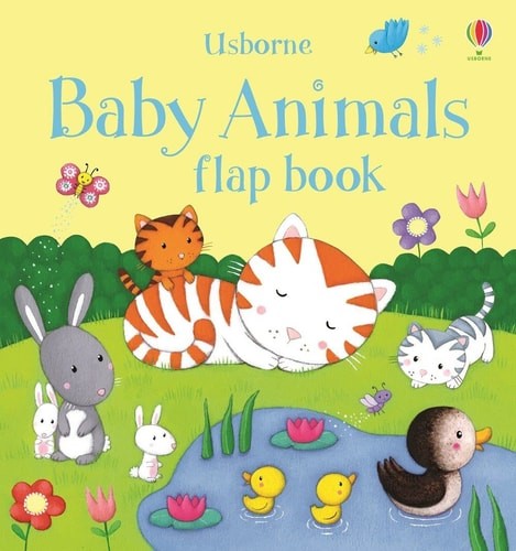 Usborne Baby Animals Flap Book (Board Book) by Sam Taplin, Acceptable Book