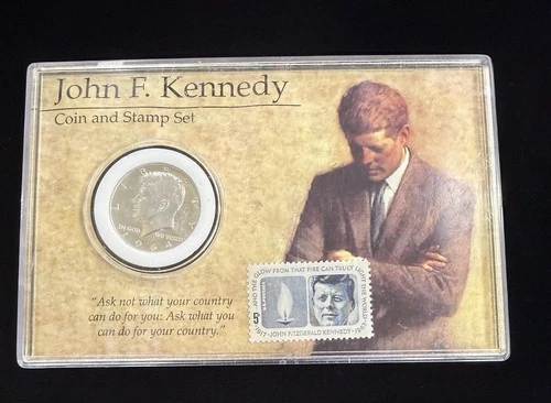1964 John F. Kennedy Coin and Stamp Set