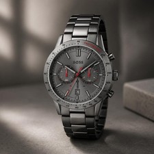 NEW Hugo Boss 1513924 Men’s Watch – Gunmetal Grey Dial Stainless Steel