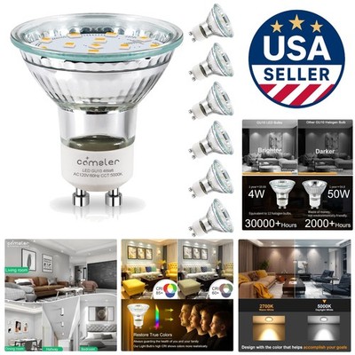 GU10 LED Light Bulbs - Eco-Friendly 5000K Daylight, 400LM Brightness, 6 Pack