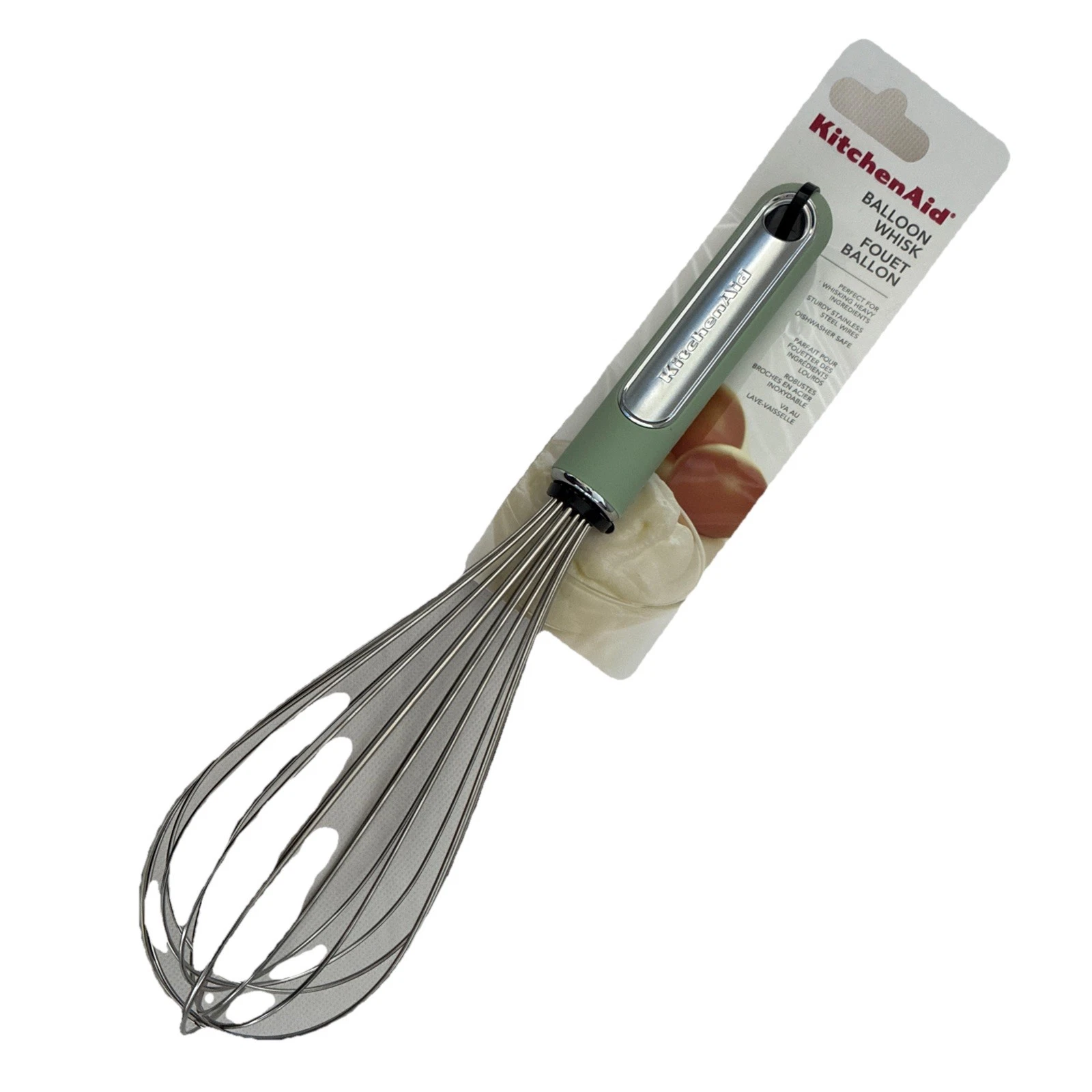 New KitchenAid Mint Pistachio HPIA Soft Silicone Extra Large Balloon Whisk