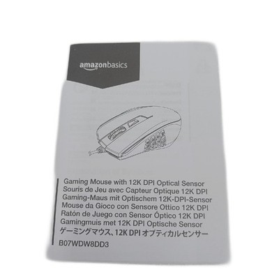 Amazon Basics Gaming Maus Computerzubehör Modell mit 12000 dpi Präzision Steueru