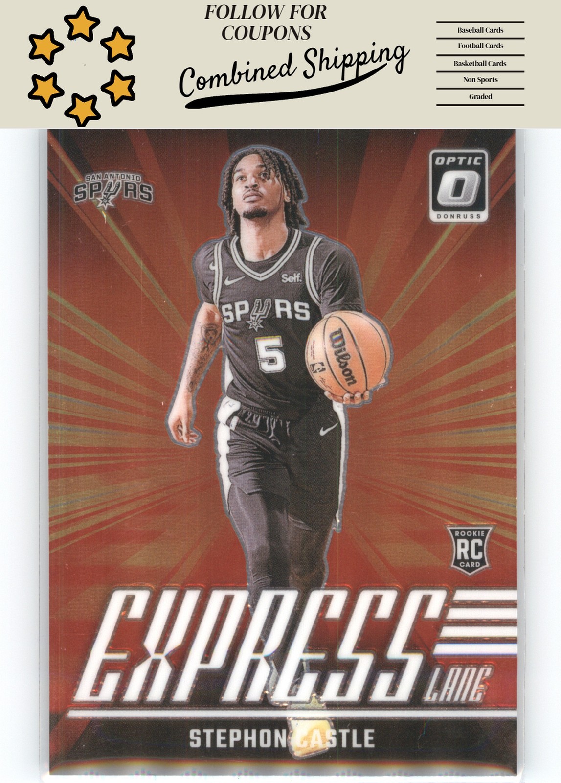 2024-25 Donruss Optic #1 Stephon Castle Express Lane