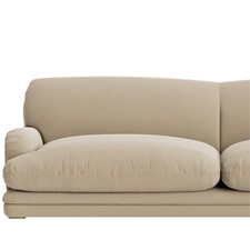 Pudding Loaf Sofa – Natural Beige Linen | Large 3–4 Seater So So Comfy!