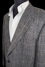 BROOKS BROTHERS PLAID CAMEL HAIR SPORT COAT SZ 46