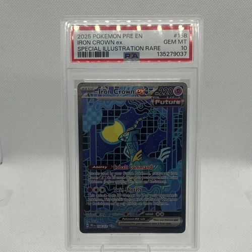Pokémon Iron Crown ex Sv: Prismatic Evolutions 158/131 Holo PSA 10 220 HP