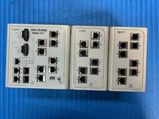 ALLEN BRADLEY 1783-MS10T STRATIX 8000 ETHERNET SWITCH WITH 2 1783-MX08T ADD-ON