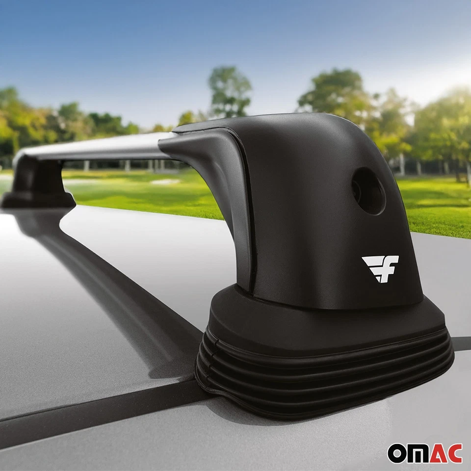 Barras transversales de techo para BMW Serie 1 E81 E82 E87 2005-2011 aluminio 220 lb plateado Foto 3 de 4