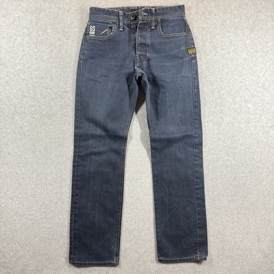 Y2K G Star Raw Jeans ATTACC STRAIGHT Mens 29x30 Blue Zipper Pocket Button Fly