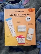BeautyStat Brighten  Strengthen Face Cleanser Moisturizer Exfoliant Travel Set