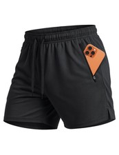 MAGCOMSEN Men's 5" Athletic Gym Shorts Running Mesh Zipper Pocket Quick Dry