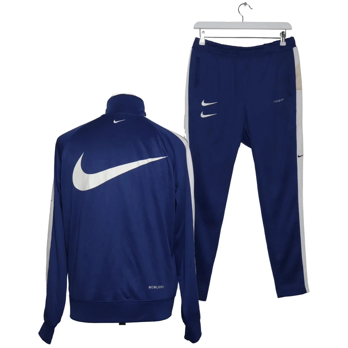 Nike, Trainingsset, Größe: M, Polyester, Blau/Weiß, Print #ZmE