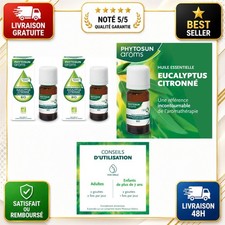 Huile essentielle Eucalyptus citronné BIO PHYTOSUN AROMS 2 x 10 ml
