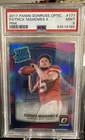 2017 DONRUSS OPTIC PINK PRIZM #177 PATRICK MAHOMES II RC RATED ROOKIE PSA 9