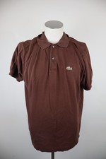 LACOSTE POLO MAGLIA UOMO COTONE TG 5 MAN SHIRT CASUAL VINTAGE MARRONE