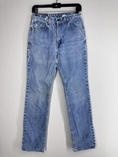 VTG Levi’s 517 Made in USA 1998 Light Wash Distressed Bootcut Jeans 575 29x33