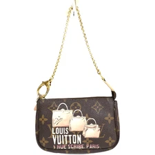 Auth Louis Vuitton Mini Pochette Accessoires Handbag Monogram M60245 DU2160