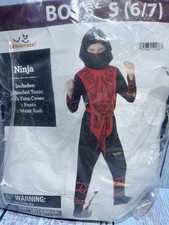 Way to Celebrate Ninja Costume for Children, Boys Size S 6/7 .NWT